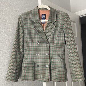 GAP Women's Size 4 Plaid 3 Button Blazer